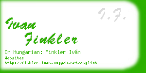 ivan finkler business card